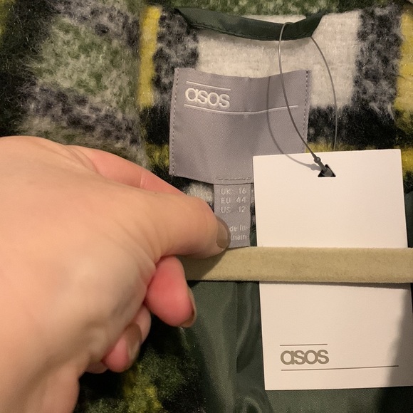 BNWT XL ASOS Long Fuzzy Shacket - Picture 2 of 9